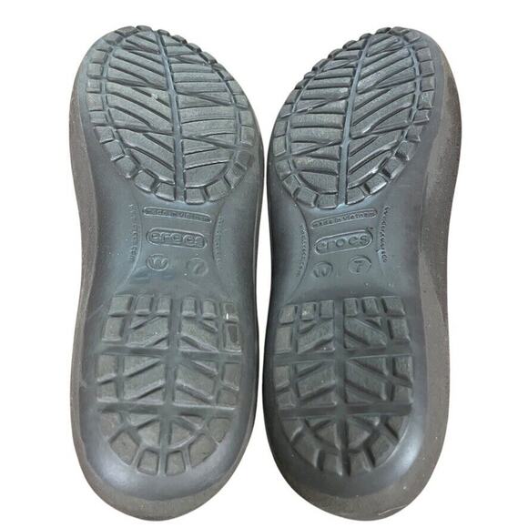 Crocs Mammoth Ballet Flats Fur Lined Dark Brown Round Toe Slip On Shoes sz 7 - Picture 15 of 16